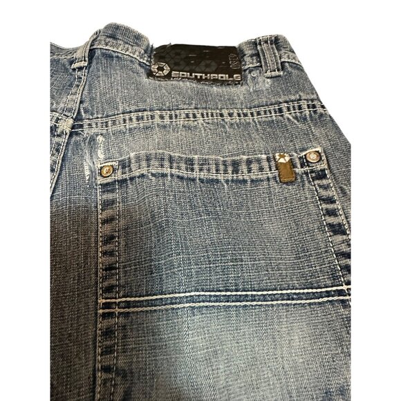 Southpole 4180  Mens Relaxed Fit Blue Jeans Distressed Denim Casual Wear Size 32 - Picture 9 of 16